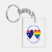 オーストラリアのゲイであることを誇りに思う キーホルダー (正面左)