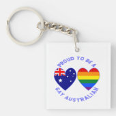 オーストラリアのゲイであることを誇りに思う キーホルダー (正面)
