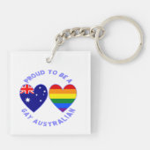 オーストラリアのゲイであることを誇りに思う キーホルダー (裏面)