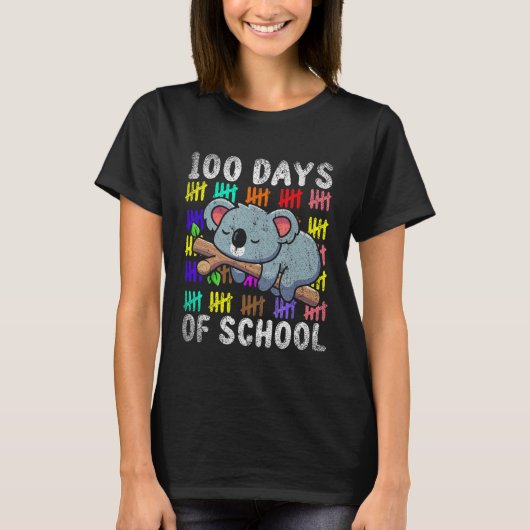 オーストラリアのコアラかわいい動物の子供たち100日のScho Tシャツ (正面)