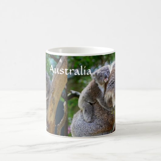 オーストラリアのコアラのマグ コーヒーマグカップ (中央)