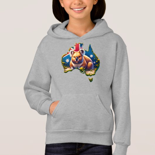 オーストラリアのコアラベア国旗の地図 (正面)