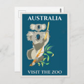 オーストラリアのコアラ熊ヴィンテージ旅行ポスター ポストカード (正面/裏面)