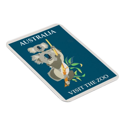 オーストラリアのコアラ熊ヴィンテージ旅行ポスター マグネット (右側)