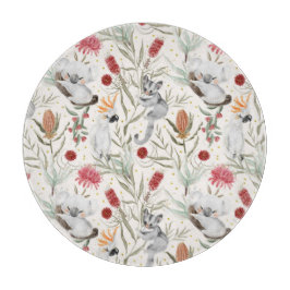 オーストラリアのコアラ・コカトス自然パターン カッティングボード