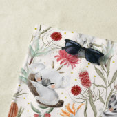 オーストラリアのコアラ・コカトス自然パターン ビーチタオル (インサイチュ)