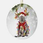 オーストラリアのコアラ・サンタ動物の有袋野生動物 セラミックオーナメント (左)