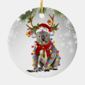 オーストラリアのコアラ・サンタ動物の有袋野生動物 セラミックオーナメント (裏面)