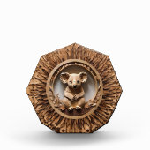 オーストラリアのコアラ・ベア・ウッド彫刻 フォトブロック (正面)
