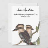 オーストラリアのコオカケシが描かれたSave the dateカード 招待状 (正面)