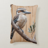 オーストラリアのコカブラが木の野生動物アートに アクセントクッション (裏面(縦))