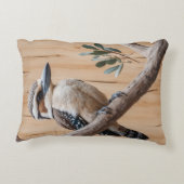 オーストラリアのコカブラが木の野生動物アートに アクセントクッション (裏面)
