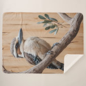 オーストラリアのコカブラが木の野生動物アートに シェルパブランケット (正面(横))