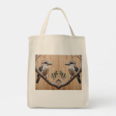 オーストラリアのコカブラが木の野生動物アートに トートバッグ (裏面)