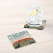 オーストラリアのコースター、追加文字、スクエア紙コースター スクエアペーパーコースター (インサイチュ)