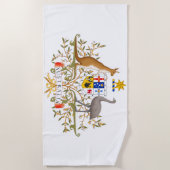 オーストラリアのコート・オブ・アームズ ビーチタオル (正面)