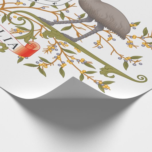 オーストラリアのコート・オブ・アームズ ラッピングペーパー (角)