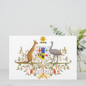 オーストラリアのコート・オブ・アームズ 便箋 (スタンド正面)