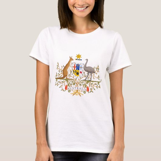 オーストラリアのコート・オブ・アームズ Tシャツ (正面)