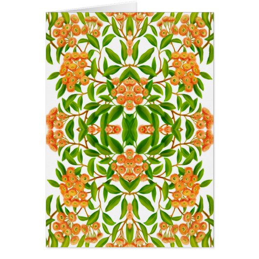 オーストラリアのゴムの木のデザインカード (正面)