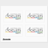 オーストラリアのサイクリストのパーティーシール 長方形シール (シート)