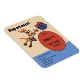 オーストラリアのサッカーおもしろいカンガルーを乗り越える マグネット (右側)