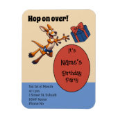 オーストラリアのサッカーおもしろいカンガルーを乗り越える マグネット (縦)