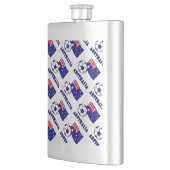 オーストラリアのサッカーの青と国旗 フラスク (左)