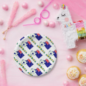 オーストラリアのサッカーボールとフラッグタイル ペーパープレート (パーティー)