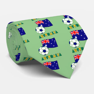 オーストラリアのサッカーボールと国旗1 ネクタイ
