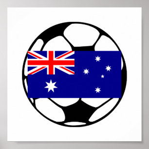 オーストラリアのサッカーボール ポスター