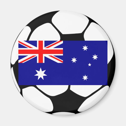 オーストラリアのサッカーボール マグネット (正面)