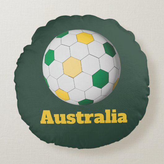 オーストラリアのサッカー ラウンドクッション (正面)