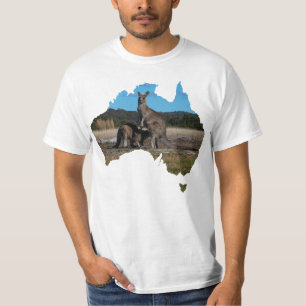 オーストラリアのシェイプKangarooと飲むジョーイ Tシャツ