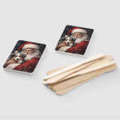 オーストラリアのシェパードとサンタクロースのクリスマス ハンドファン (組立なし)