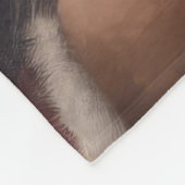 オーストラリアのシェパードとサンタクロースのクリスマス フリースブランケット (角)