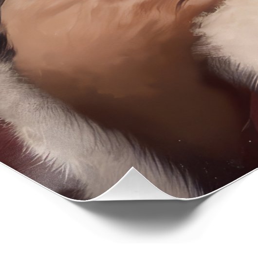 オーストラリアのシェパードとサンタクロースのクリスマス ポスター (コーナー)