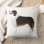 オーストラリアのシェパードの基本品種のシルエット クッション (ブランケット)