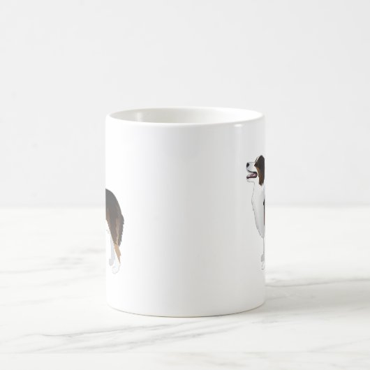 オーストラリアのシェパードの基本品種のシルエット コーヒーマグカップ (中央)