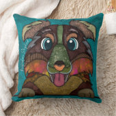 オーストラリアのシェパードの手絵を描装飾用クッション クッション (ブランケット)