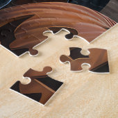 オーストラリアのシェパードライディングオートバイハロウィーン ジグソーパズル (側面)