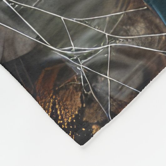 オーストラリアのシェパードライディングオートバイハロウィーン フリースブランケット (角)