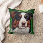 オーストラリアのシェパード犬で聖パトリックの日のドレス クッション (ブランケット)