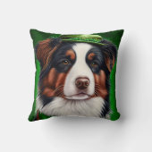 オーストラリアのシェパード犬で聖パトリックの日のドレス クッション (裏面)