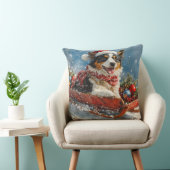 オーストラリアのシェパード犬のスレッジクリスティマス クッション (椅子)