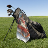 オーストラリアのシェパード犬のスレッジクリスティマス ゴルフタオル (グリーン)