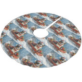 オーストラリアのシェパード犬のスレッジクリスティマス ブラッシュドポリエステルツリースカート (アングル)