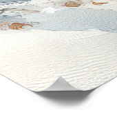 オーストラリアのシェパード犬のスレッジクリスティマス ポスター (角)