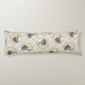 オーストラリアのシェパード絵を描ブラック・トリの犬アート ボディピロー (裏面)