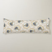 オーストラリアのシェパード絵を描ブラック・トリの犬アート ボディピロー (正面)